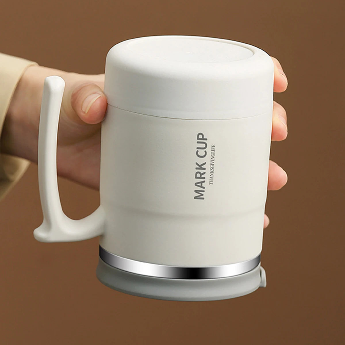 Thermal Cup 304 Stainless Steel Double-layer Insulated Coffee Mug With Spoon Portable Leak Proof Wter Cup For Student Adult