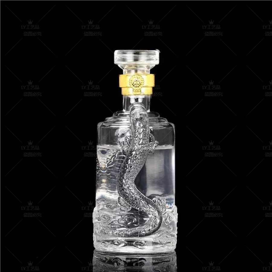 500ml Glass Water Bottle Large Capacity with Cover for Water Drink Outdoor PortableTransparent Milk Juice Cup