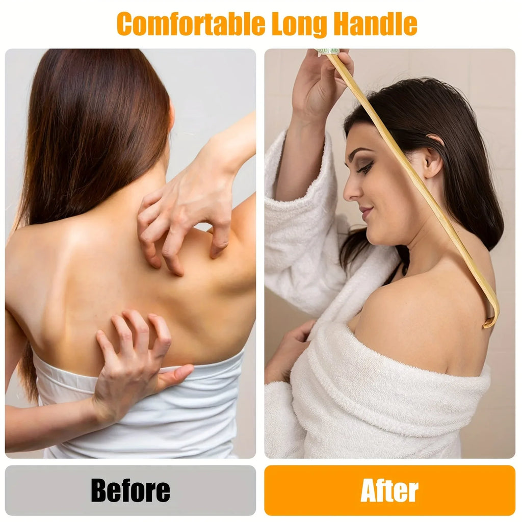 3 Pcs Strong Back Scratcher,Self-Massager Therapeutic Bamboo Wooden Back Scratchers For Scratching Itches,long handle Scratch