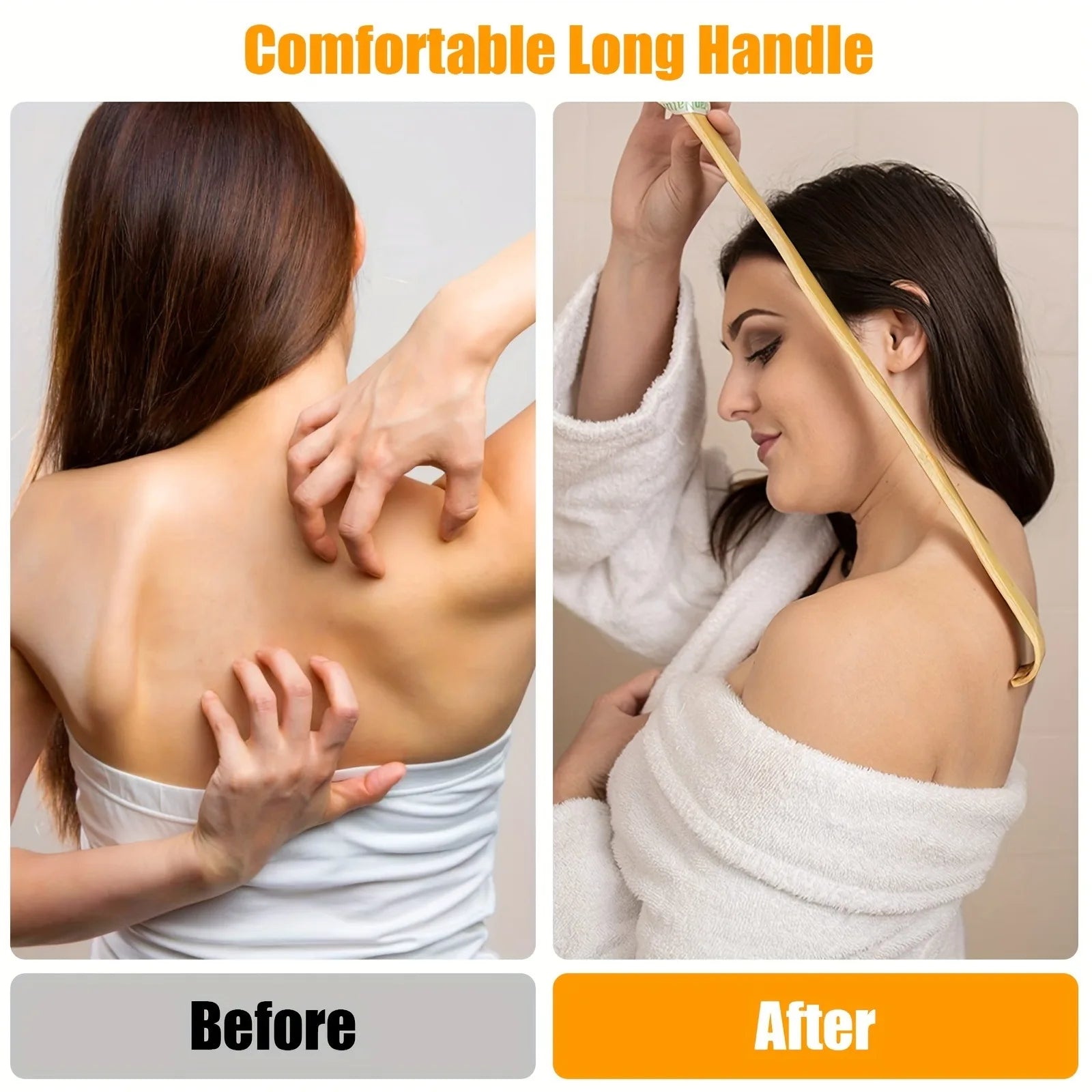 3 Pcs Strong Back Scratcher,Self-Massager Therapeutic Bamboo Wooden Back Scratchers For Scratching Itches,long handle Scratch