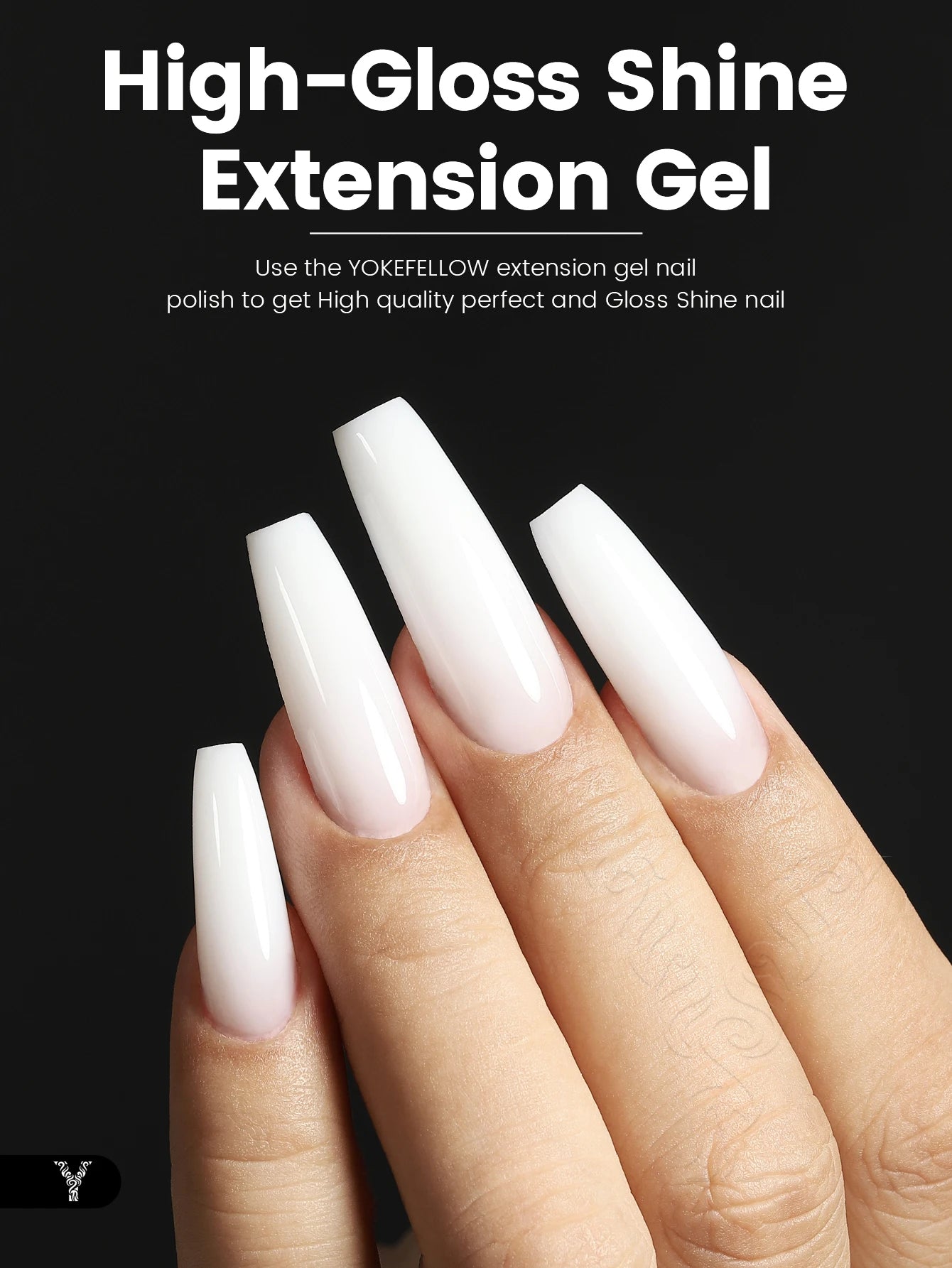 YOKEFELLOW 15g Builder Gel Nail Polish HEMA TPO Free Extension Gel Self-leveling Milky Construct UV LED Acrylic Gel DIY YMH02