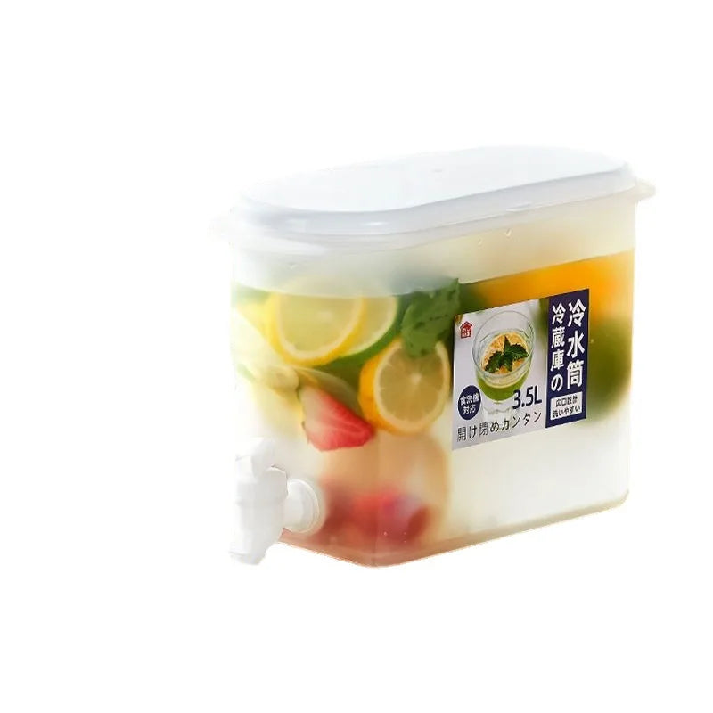 2Pcs Large Capacity Cold Kettle 3.5L Juice Jug Cold Kettle with Faucet In Refrigerator Ice Drink Dispenser Fridge and Faucet