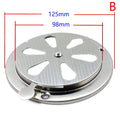 95/125mm Adjustable Air Vent Grille Round Ducting Ventilation Grilles Cover Stainless Steel BBQ Grill Smoker Exhaust Vent Stove