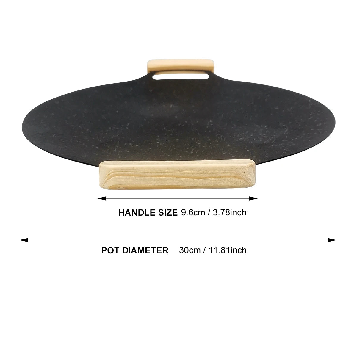 Korean Style Maifan Stone Non-Stick BBQ Grill Pan 12.6 Inch, Smoke-Free, Heat-Resistant Handle, Oil Drip Channel, Compatible wit