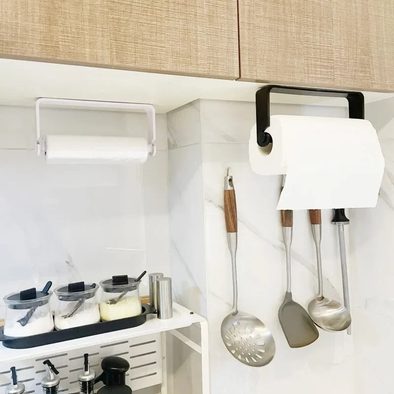 Adhesive Toilet Paper Holder Kitchen Roll Towel Rack Napkin Dispenser Absorbent Stand Tissue Hanger Bathroom Accessories