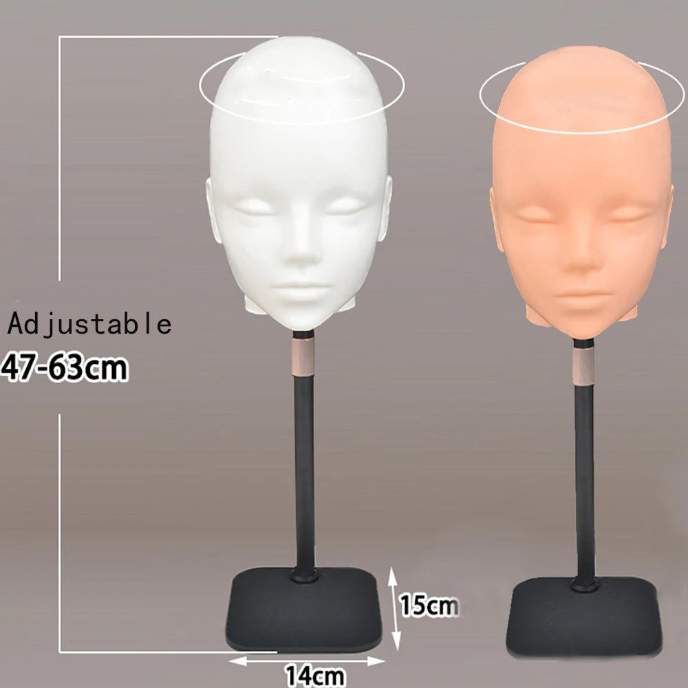 22inchNew Mannequin Head Wig Stand With Adjustable Wig Tripod Stand Holder For Wigs Making and Hat Display Cosmetology for Coser