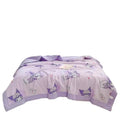 Sanrio Cartoon Air Conditioning Blanket Hello Kitty Kuromi Anime Child Washed Cotton Summer Quilt Cute Comfortable Nap Blanket