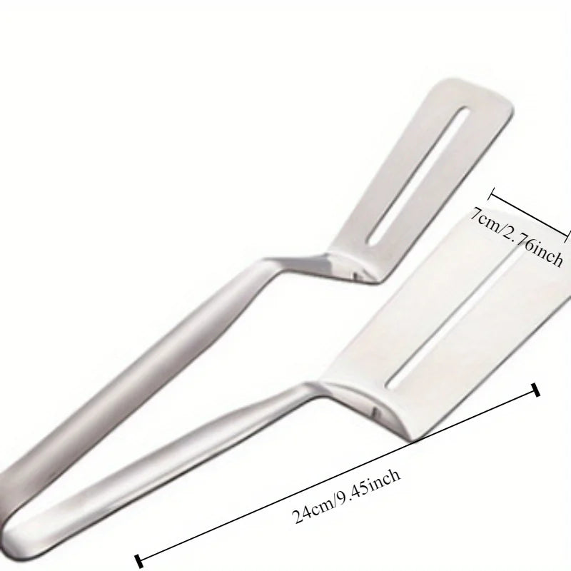 Stainless Steel Frying Shovel Clip Multifunctional Steak BBQ Tongs Frying Fish Spatula Clip Household Kitchen Tool Bread Clip