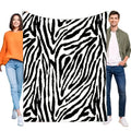 Zebra Print Soft Plush Blanket Cozy Throw for Bed Sofa Lightweight Decorative Gift Perfect for Home Décor and All Seasons