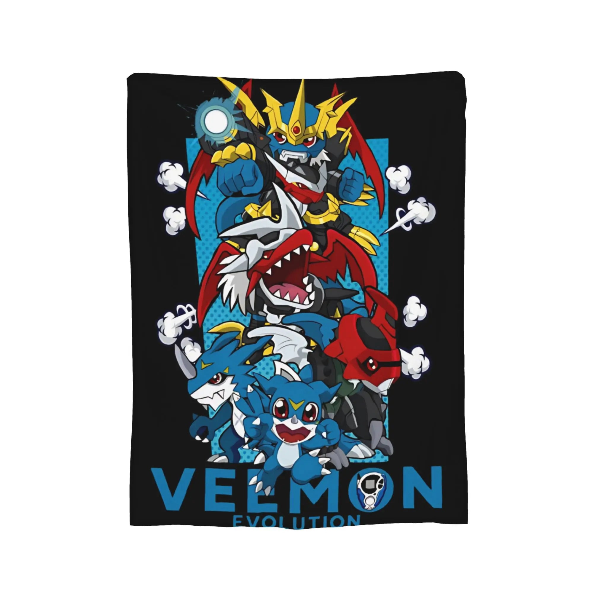 digimon veemon evolution Blanket  Flannel Funny Soft Throw Blanket for Bedspread  Winter