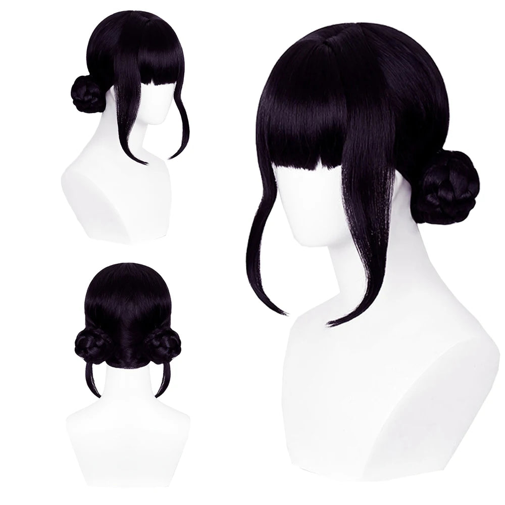 High-Quality Anime Rumi Mila Zoe Cosplay Synthetic Hair - Purple, Black Suitable For Women'S Daily Party Heat Resistant Wig