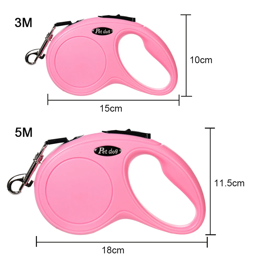 3m 5m Dog Leash Retractable Puppy Roulette For Small Medium Dogs Cats Lead Extending Traction Rope Chihuahua Outdoor Supplies