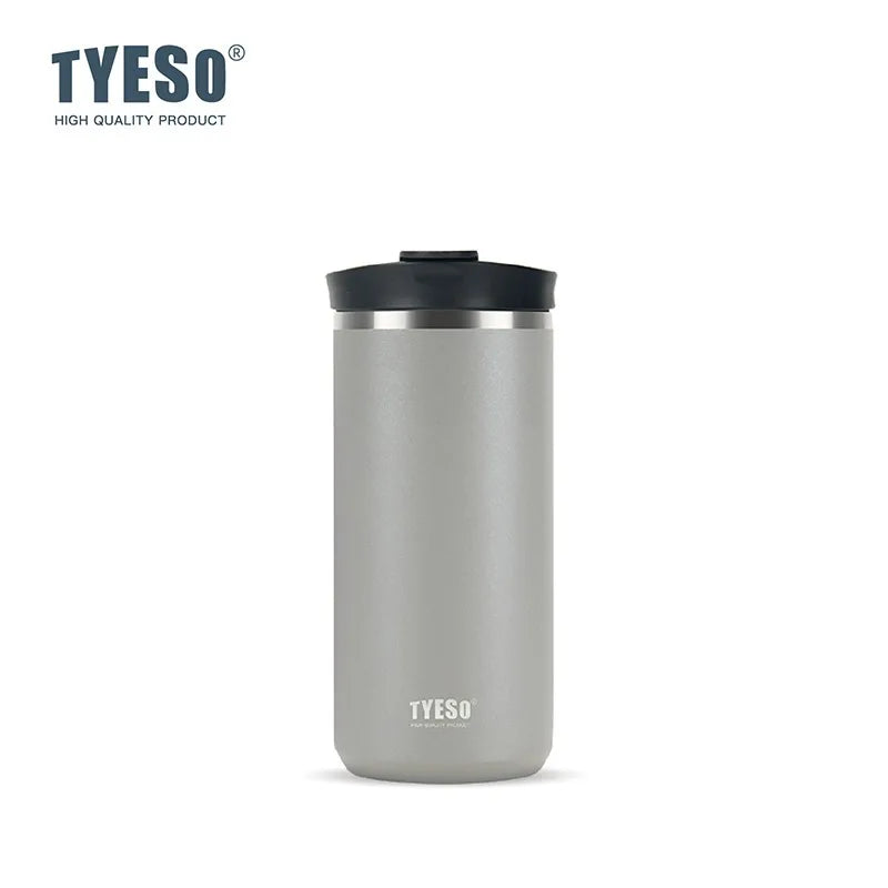 TYESO 600ML Outdoor Handmade Coffee Cup French Press Travel Mug 304 Stainless Steel Thermos Cup Double-Wall Insulated Cup