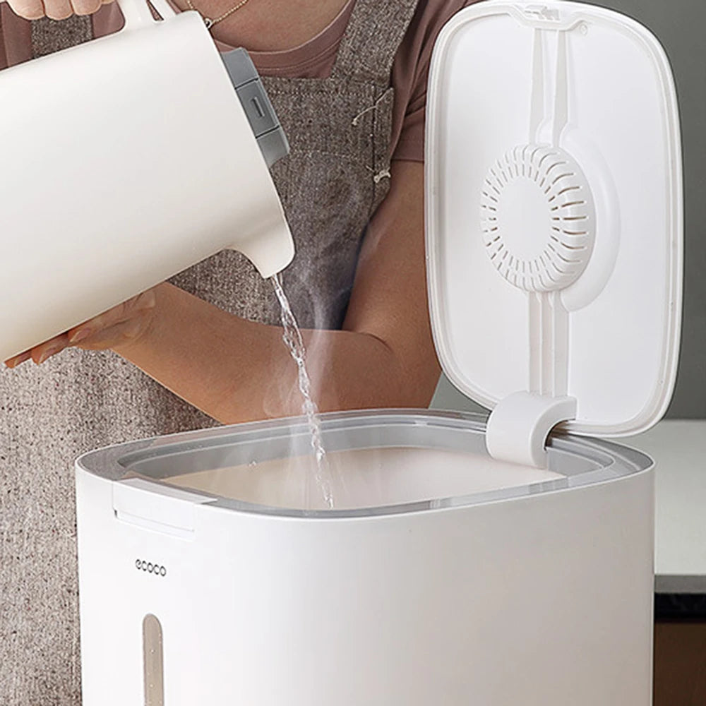 Moisture-proof Kitchen Nano Buckets Large Capacity Insect-proof Sealed Rice Bucket Rice Box Grain Pet Food Storage Container