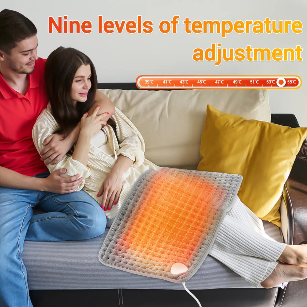 Electric Heating Waist Pad Adjustable Temperature Massage Waist Warm&Hot Compress For Abdomen Uterus Thermal Lumbar Support Belt