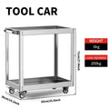 3-Tier Heavy Duty Tool Cart - 1500lb Capacity with Locking Wheels & Steel Frame for Workshops