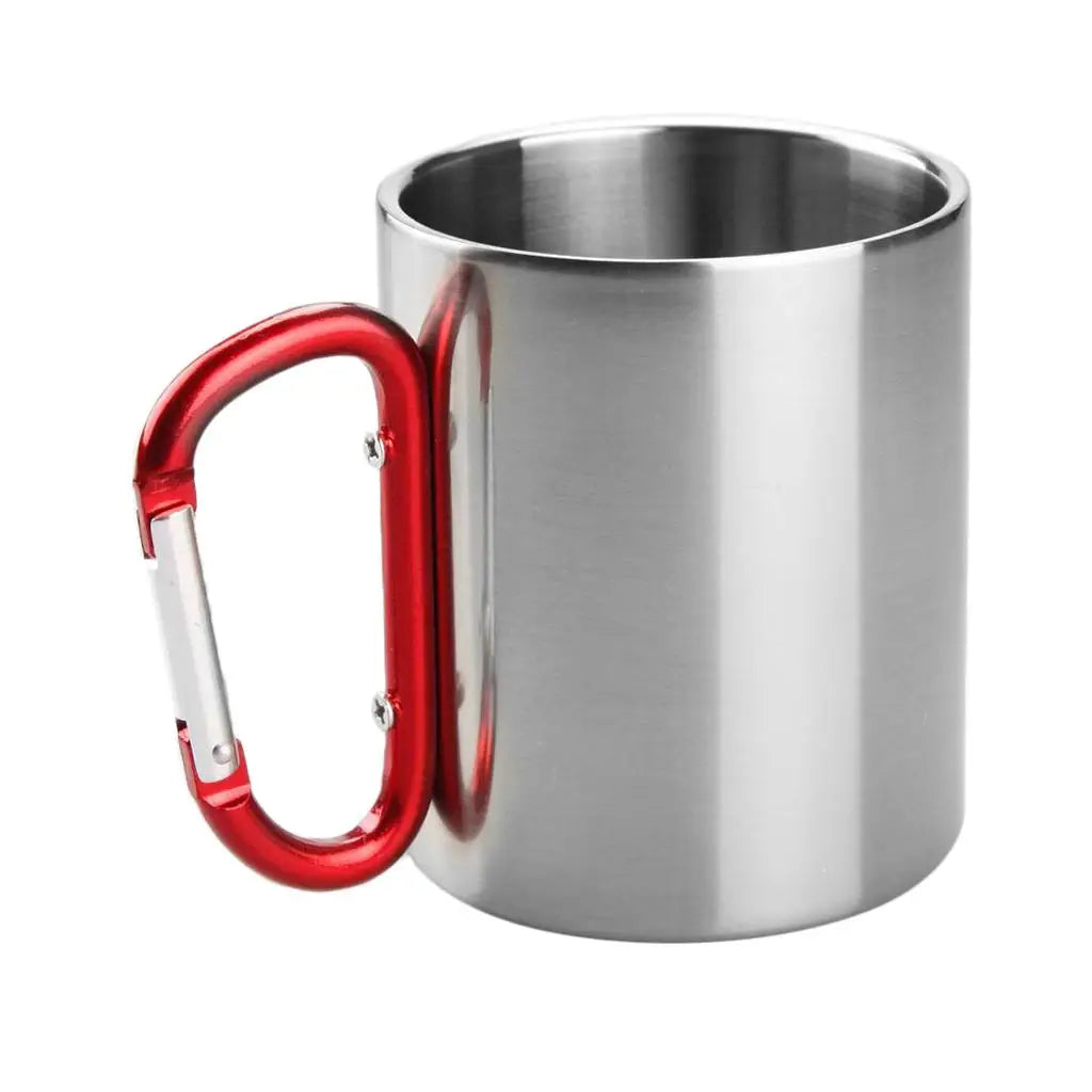 Aluminum Alloy Carabiner Cup Lightweight Outdoor Camping Mug Metal Hook Travel Cup for Adventure Gear