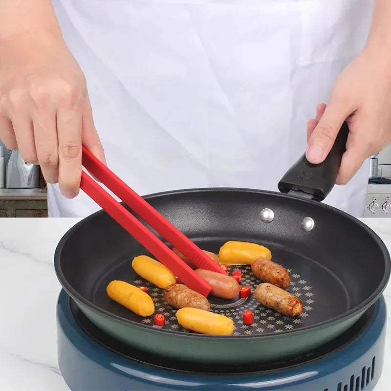 Kitchen Accessories Silicone Food Toast Tongs Trivet Tongs for Kitchen Tongs Non-slip Cooking Clip Clamp BBQ Salad Tools Grill