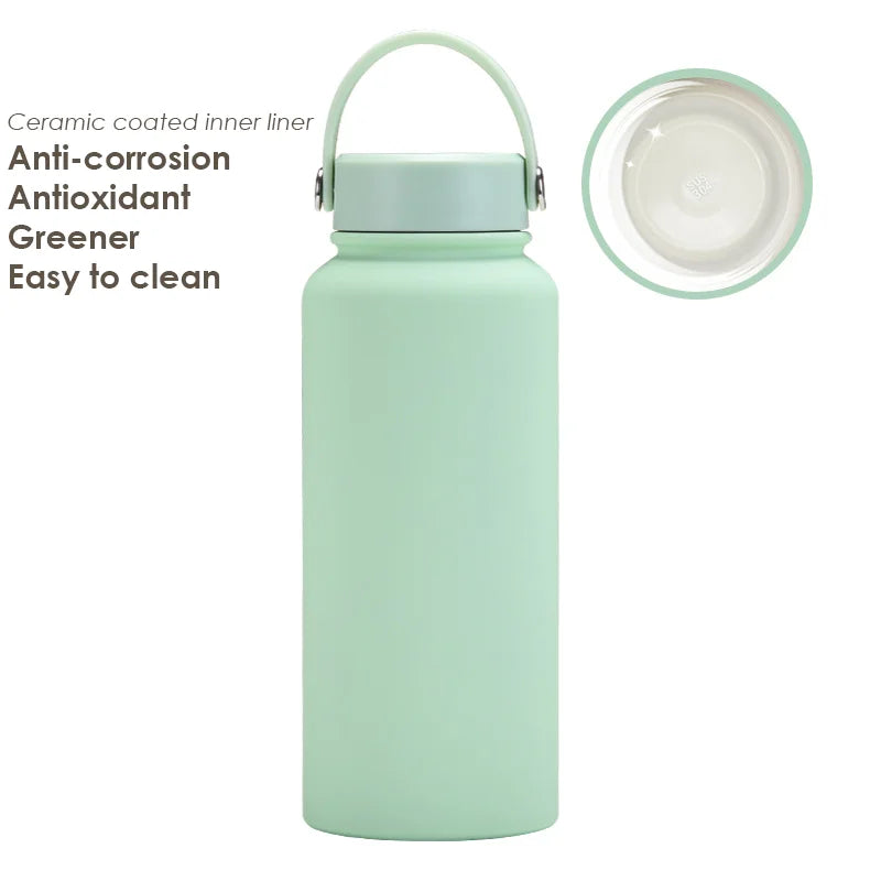 PuraCool Personalised Water Bottle | 1000ml Tumbler | Customised Thermal Flask | Ceramic Anti-corrosion Coating