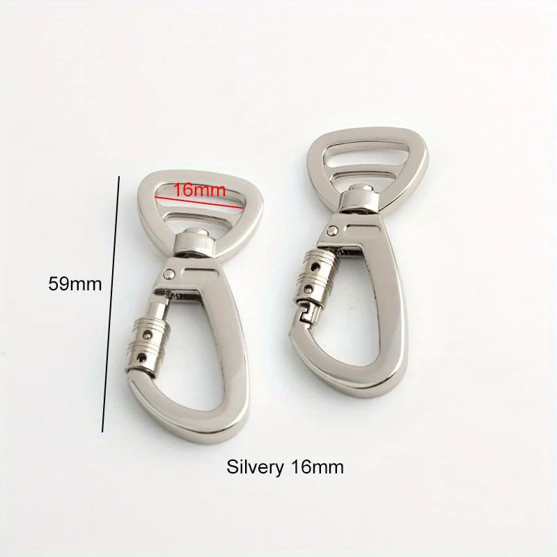 2PCS 16mm/21mm/26mm keychain lobster clasp metal luggage accessories 360° rotating outdoor carabiner dog leash metal spring hook