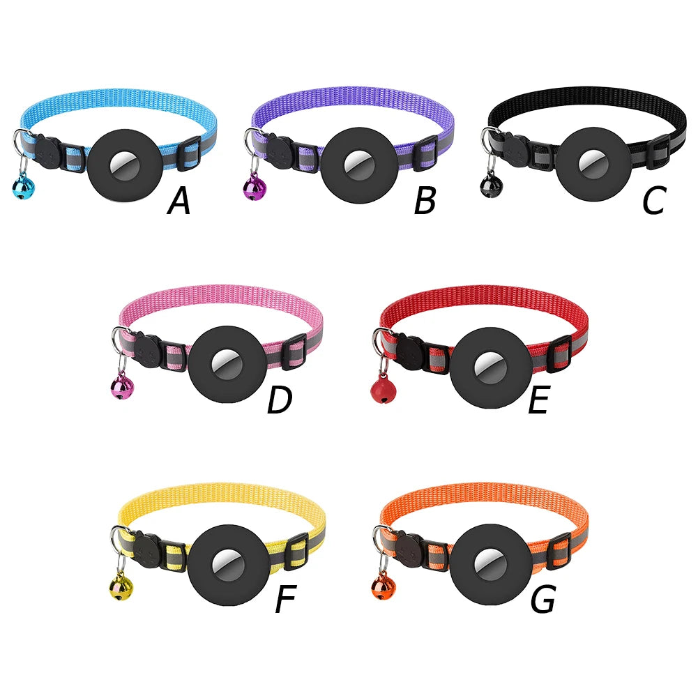 Portable Gps Tracker Lightweight Fashion Locator Collar for Cat Inteligent Cat Tracker Adjustable Size （Not Include Tracker！）