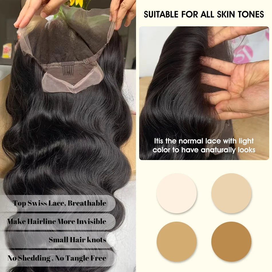 Melodie 13x6 13x4 Lace Frontal Wigs Body Wave Human Hair 28 34 40 Inches Waves Brazilian Human Hair 5x5 Glueless Wig