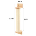 1 Piece Wall-mounted Cat Climbing Rope Solid Wooden Pedals And  Sisal Rope Kitten Training Claw Grinding Indoor Cat Furniture