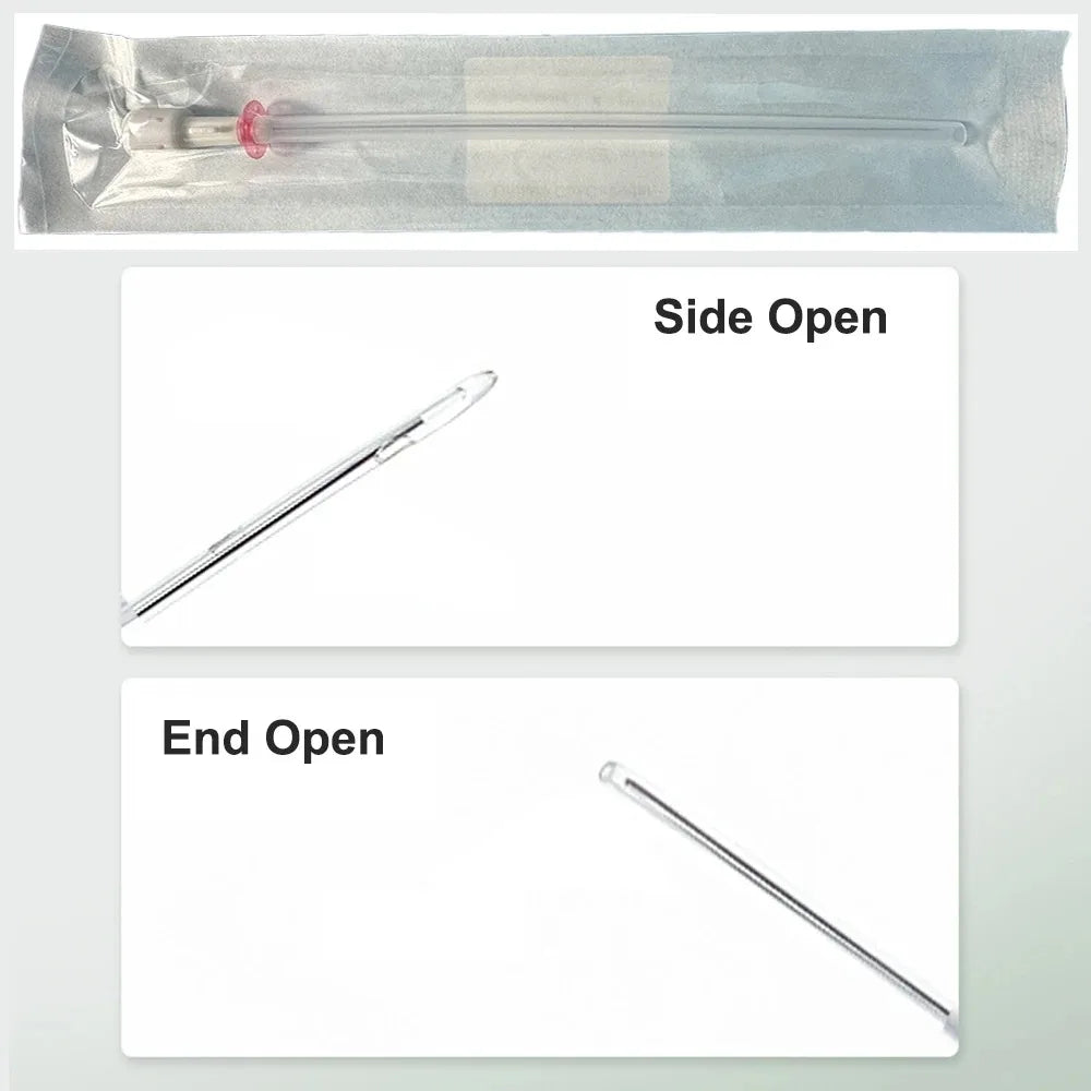 5Pcs Cat Catheter with Stylet 3Fr End Hole 4Fr Side Holes Veterinary Urinary Cat Catheters Pet Care Room