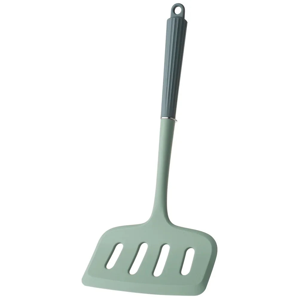 1Pcs Silicone Spatula Wide Mouth Shovel Beef Non-Stick Wooden Handle Meat Egg Frying Cooking Tool Kitchenware Gadgets Tools