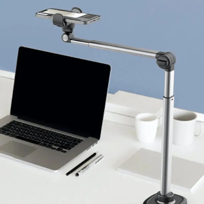 Overhead Mobile Phone Mount Tripod Holder 360 Degree Rotating Aluminum Desktop Stand For Vlogging Photography Online