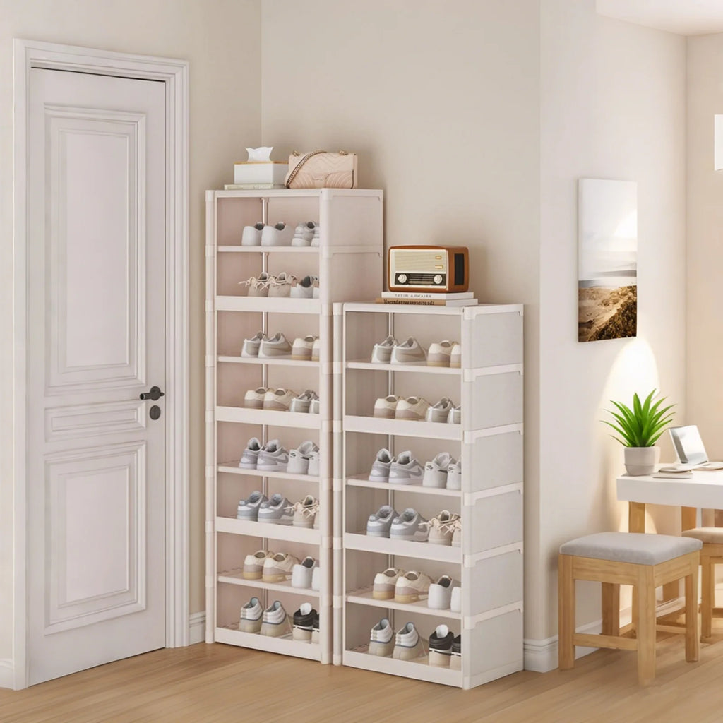 5/7-Layer Shoe Cabinet Dustproof Shoe Rack Shoe Hanger Organizer Shelf Holder Shoe Storage Cabinet Space Saving With Clear Lid