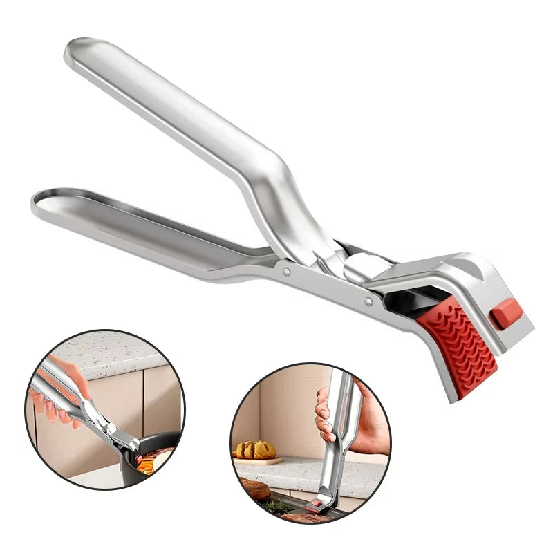 Durable Hot Bowl Holder Dish Clamp Pot Pan Gripper Clip Air Fryer Dish Plate Retriever Tongs Kitchen Supplies