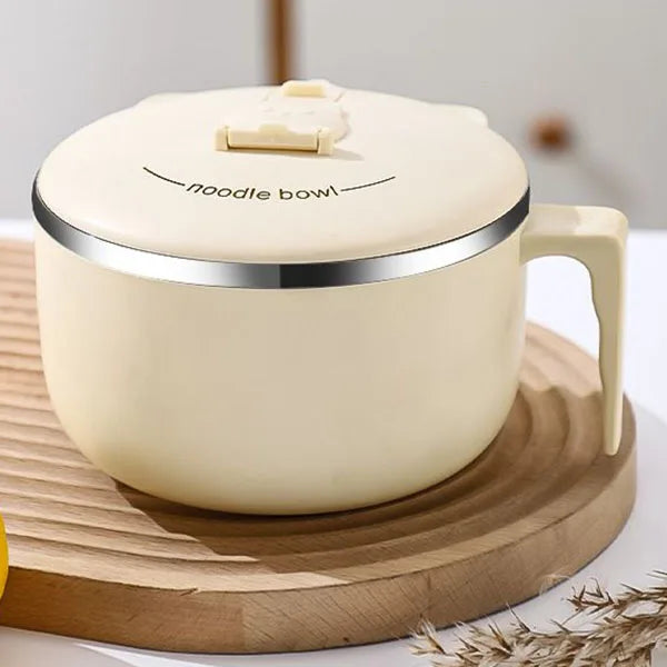 Instant Noodles Bowl 304 Stainless Steel Instant Noodle Cup With Lid Portable Ramen Bowl Food Containers Dish For Ramen