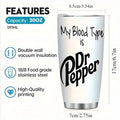 20 Ounce Stainless Steel Insulated Coffee Cup -  Suitable for Hot and Cold Beverages, Easy To Clean, A Perfect Gift
