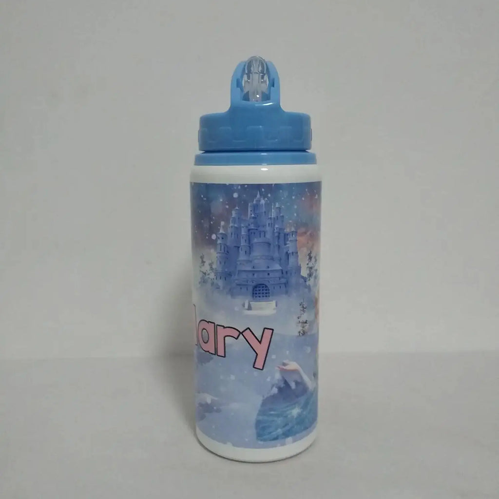 DIY Customized 600ML Bottle with Straw Colorful Print LOGO Photo Text for Kid Children School Travel Sport Portable Aluminium