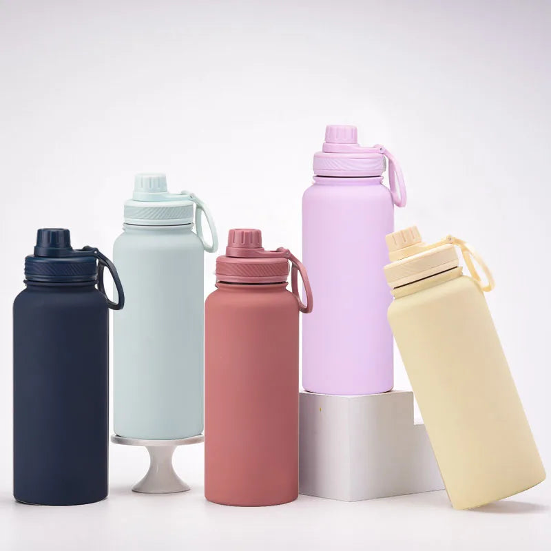 500/750/1000/1200ml Large Capacity Sport Thermos Cup,Stainless Steel Vacuum Flasks,Gym Drinkware,Wide Mouth Thermal Water Bottle