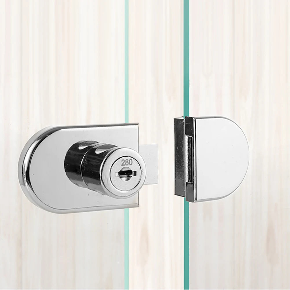 Glass Wine Cabinet Door Lock Zinc Alloy Mobile Phone Counter Lock Glass Cabinet Lock Display Showcase Glass Locks