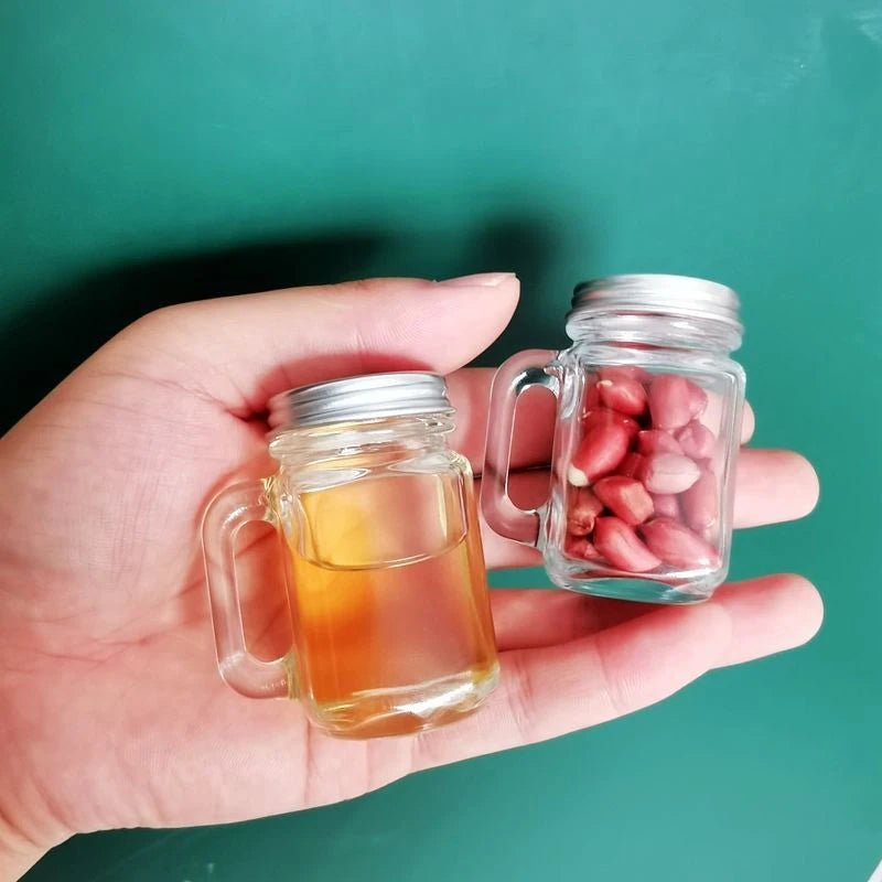 Mini Mason Jar For Jam Honey Portable Leakproof Coffee Milk Juice Bottle With Lid Home Party Bar Vodka Spirits Shot Glass