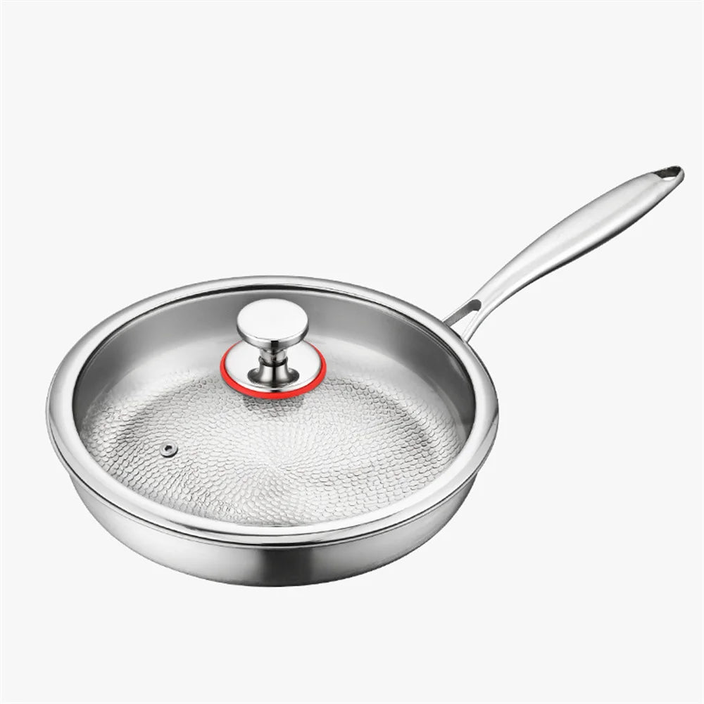 Cookware Fish Scale Hammered Titanium Frying Pan 26cm/28cm - Titanium Non-Stick Surface, Kitchen Pan for Induction Cooktops