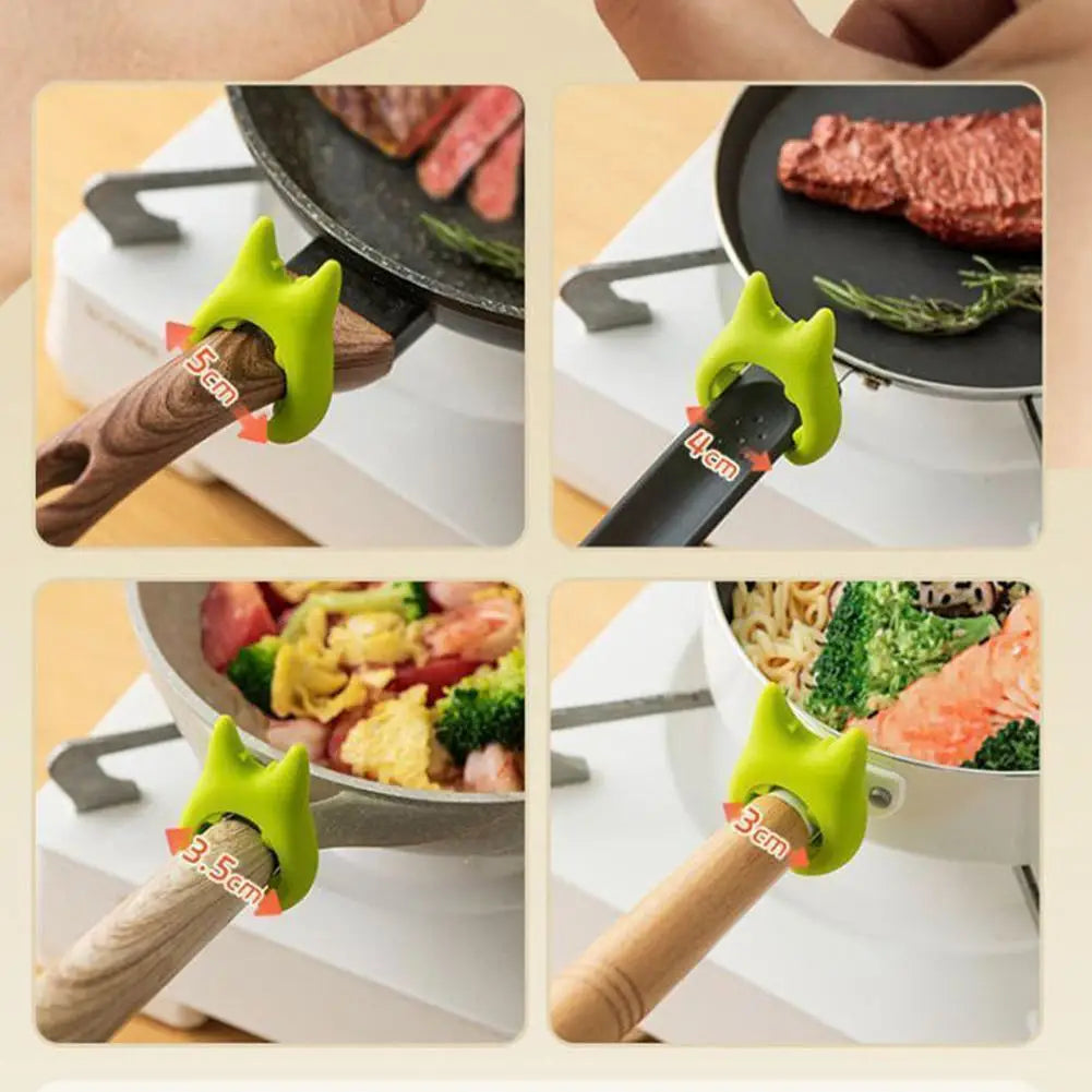 Silicone MultiFunction Spatula Rack Anti Scalding Overflow Pot Clip Spoon Holder Clip Universal Shovel Rack Kitchen Gadget Tools