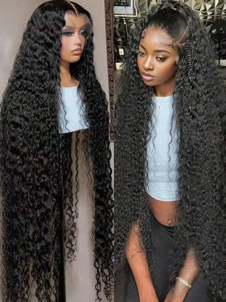 40 42 Inch Brazilian Jerrly Curly Lace Front Human Hair Wigs 13x4 13x6 HD Lace Deep Wave Frontal Wig For Women Kinky Curly Wig
