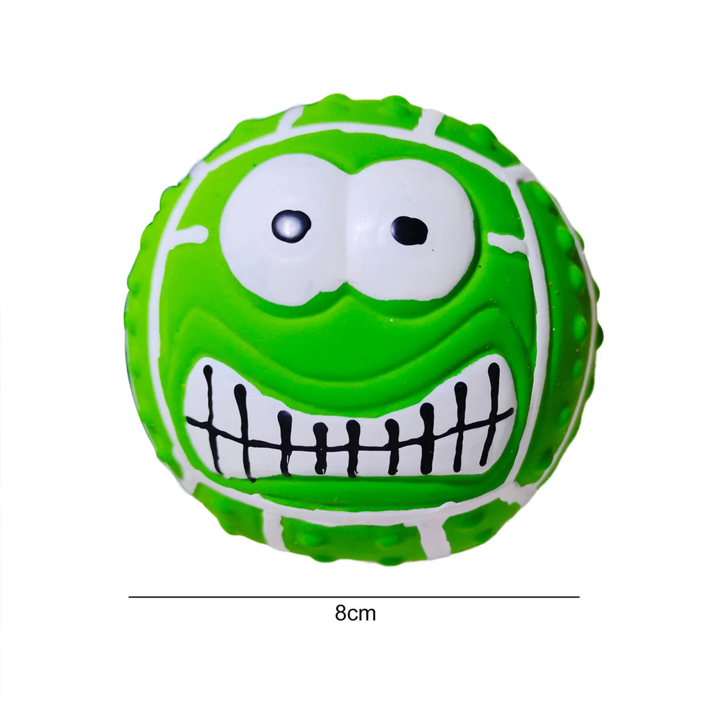 Outdoor Play Pet Toy Water Rinseable Dog Ball Vibrant Pet Squeaky Toy Bite Resistant Rubber Ball with 3d Protrusions