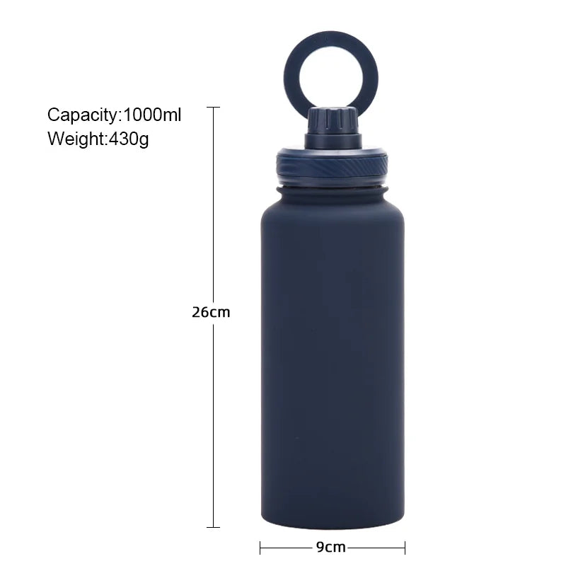 PuraCool Custom Water Bottle with Phone Holder 1000ML 32oz Magnetic Tumbler Name Personalized
