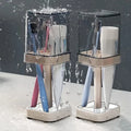 All-in-One Toothbrush Holder & Cup, with Cover. 16cm, Organizes Brushes, Saves Counter Space