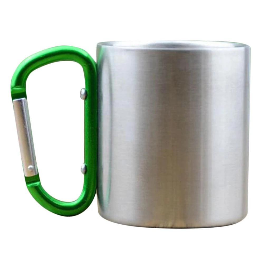 Aluminum Alloy Carabiner Cup Lightweight Outdoor Camping Mug Metal Hook Travel Cup for Adventure Gear