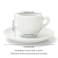 50ML Ceramic Espresso Cups with Thick Design for Single Cup 9mm Cup Wall Long Lasting Insulation Espresso Barista Accessories