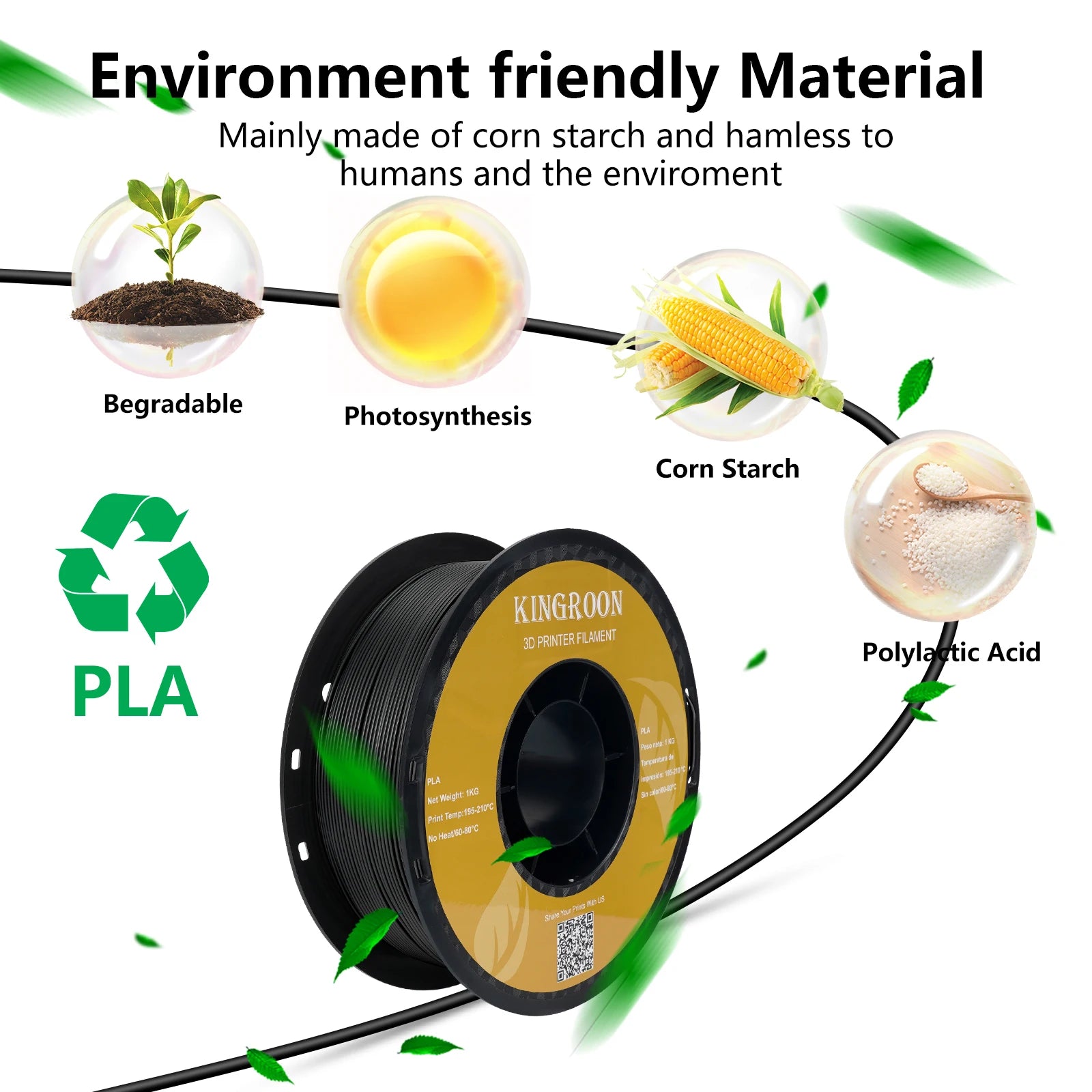 10KG PLA Filament PETG 3d Filament 1.75mm For 3D Printer Filament 10rolls/set Mixed colors and materials FDM Printing Fast Ship