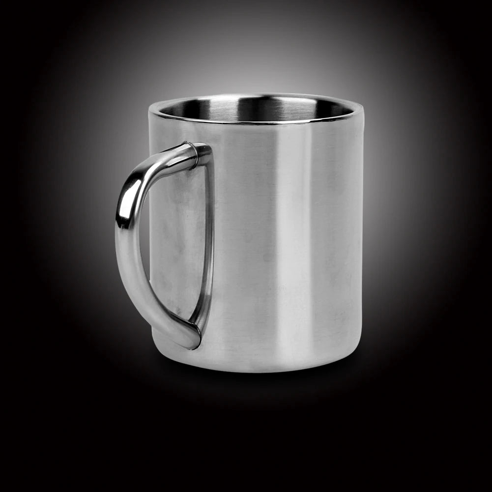 1-5PCS 220ML Stainless Steel Coffee Cup Double Wall Mug Anti-Heat Aniti-Scalding Cup Outdoor Travel Metal Drinking Cup
