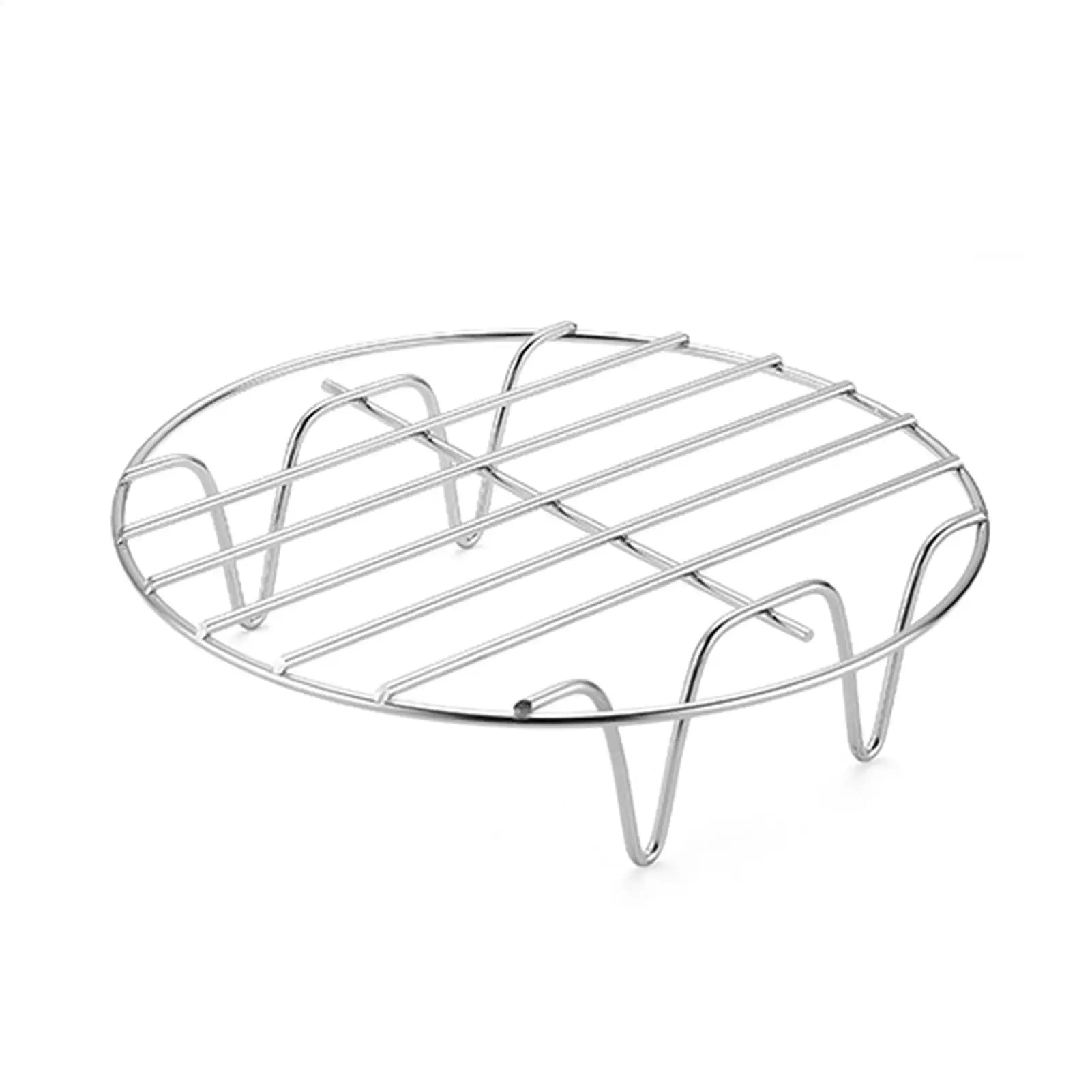 stainless steel BBQ net 6/7/8 Inches Roasting Rack Baking Air Fryer Rack Kitchen Grill Holder Cooking Non-stick  Grilling Rack