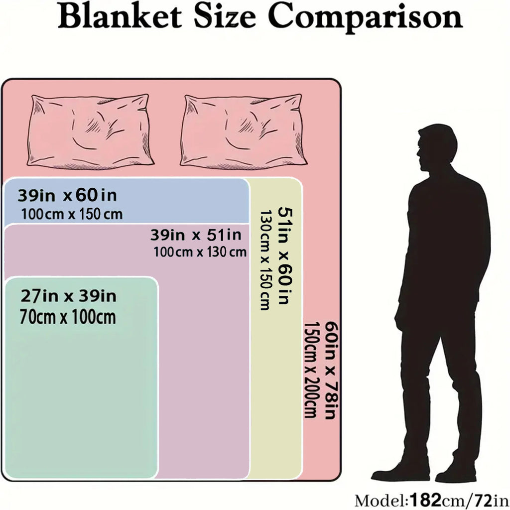 1pc Sanrio Kuromi Flannel Blanket - 2D Single-Sided Print, Purple Pattern, Bedroom Living Room Camping Throw, Perfect Gift